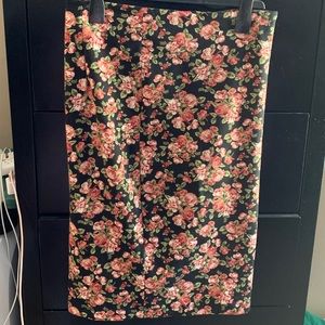 Floral pencil skirt